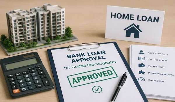 Home loan and approved banks guide for Godrej Properties in Bangalore 2026 covering LTV rates and eligibility
